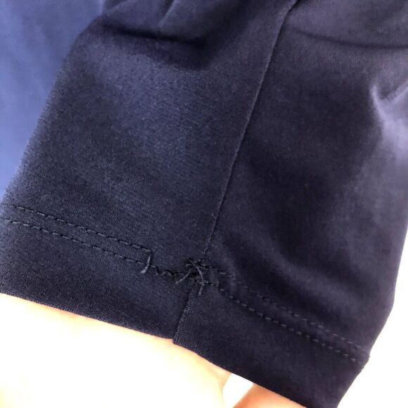 Chico's Blue‎ Micro Sleeve Blouse Sz 16 VGUC Contemporary Capsule Wardobe Career - Picture 7 of 7